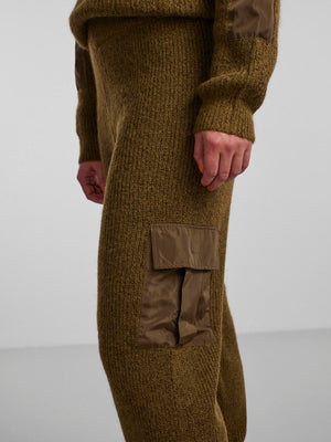 Pantalon naura en tricot - vert sapin