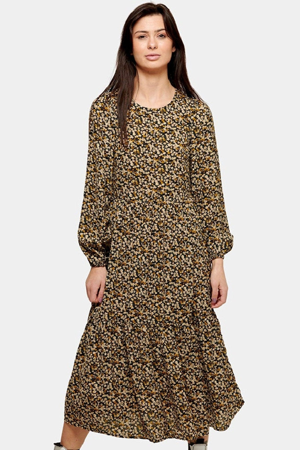 Robe florale de copains - floral noir