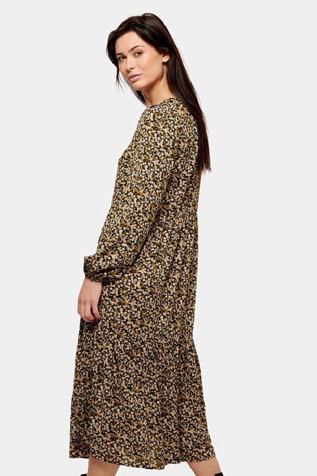 Robe florale de copains - floral noir