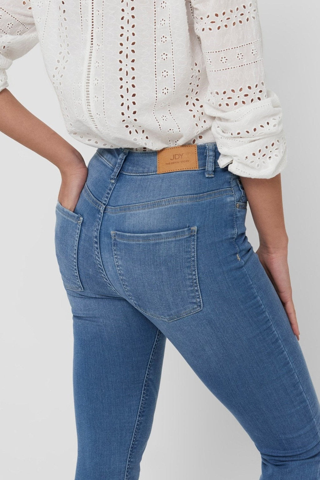 Jeans de performance - bleu clair (taille haute)