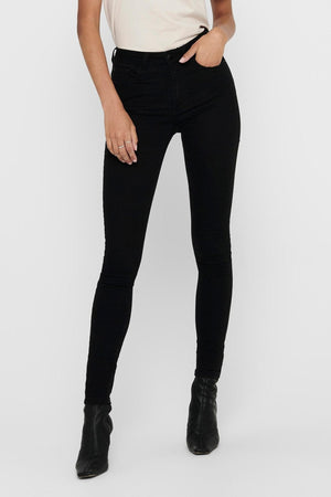 Jeans de performance - noir (taille haute)