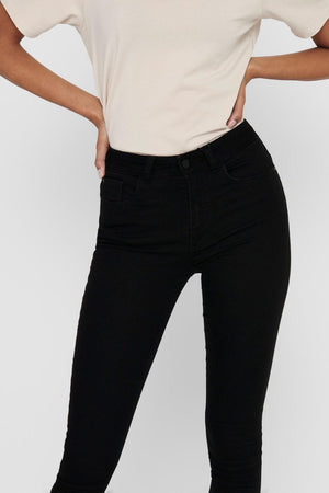 Jeans de performance - noir (taille haute)
