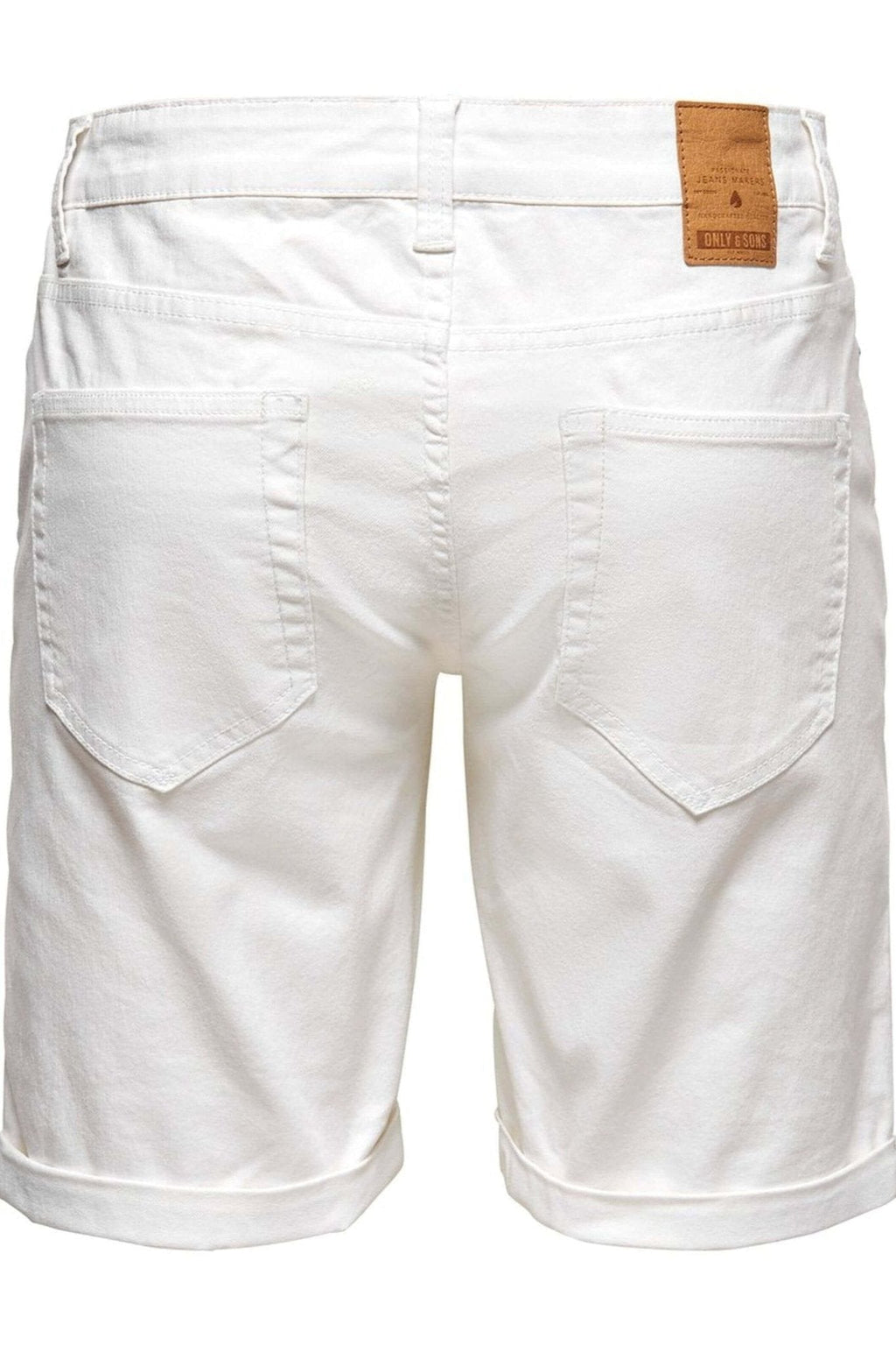 Shorts extensibles à pli - blanc