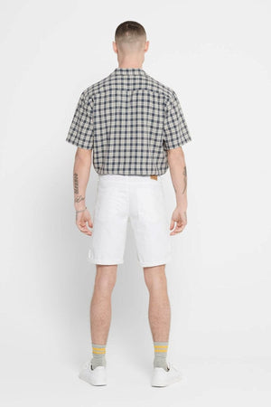 Shorts extensibles à pli - blanc