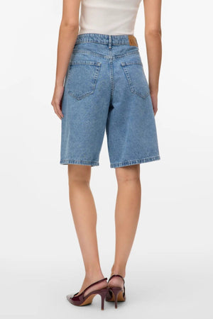 Kath long denim Shorts - Denim bleu clair