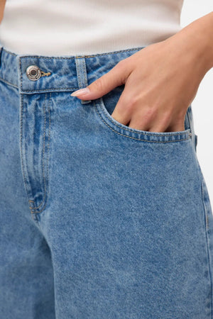 Kath long denim Shorts - Denim bleu clair