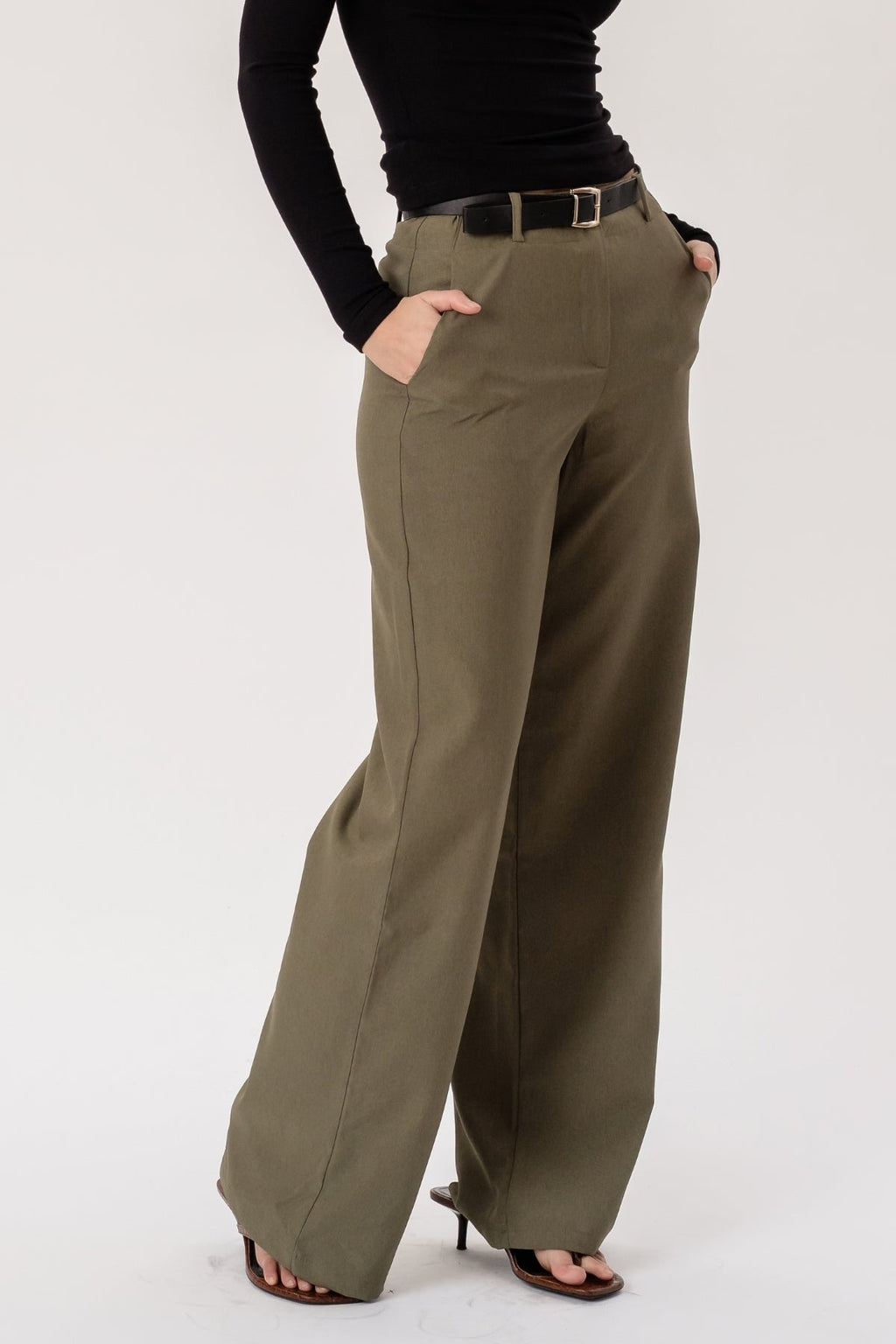 Talia Baggy Pants - Kaki