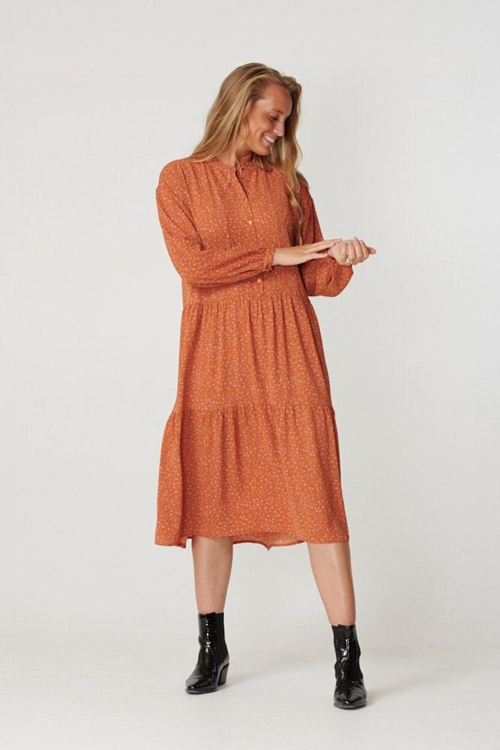 Robe Sara à manches longues - Rosa
