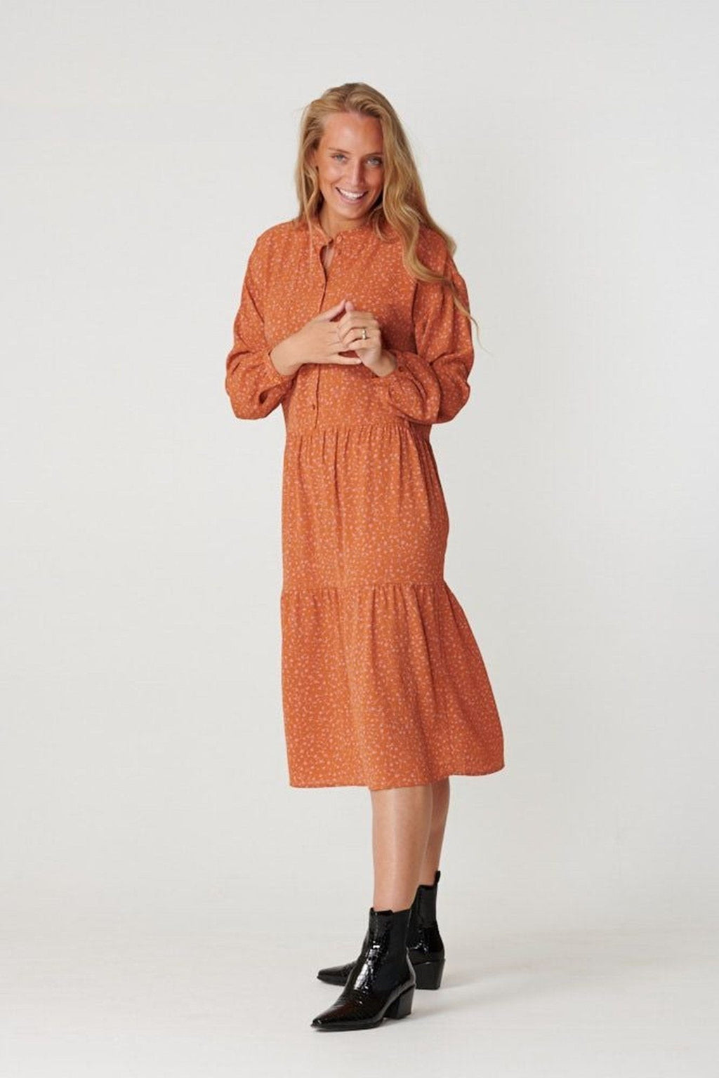 Robe Sara à manches longues - Rosa