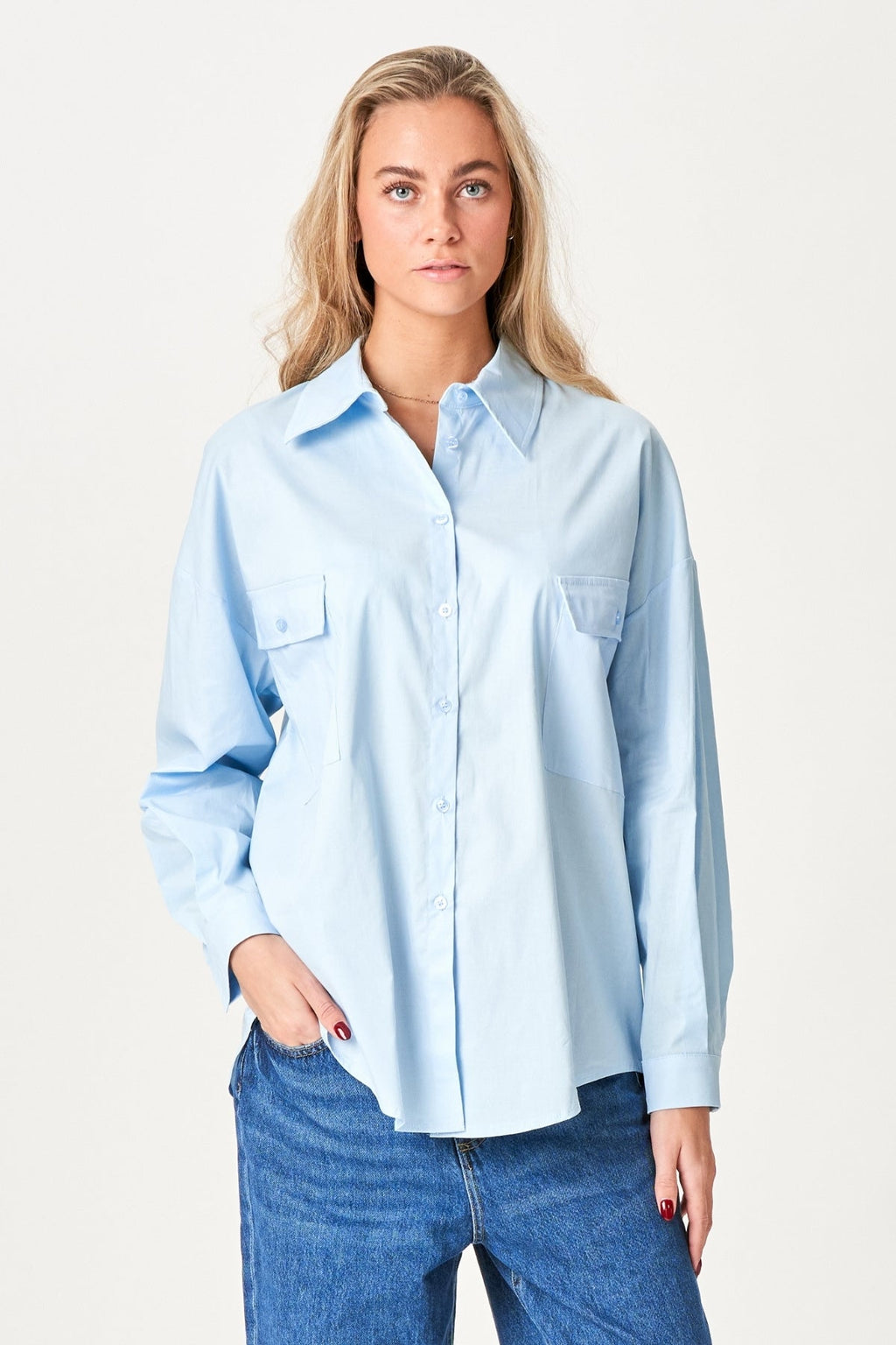 Clara Oversized Shirt - Light Blue