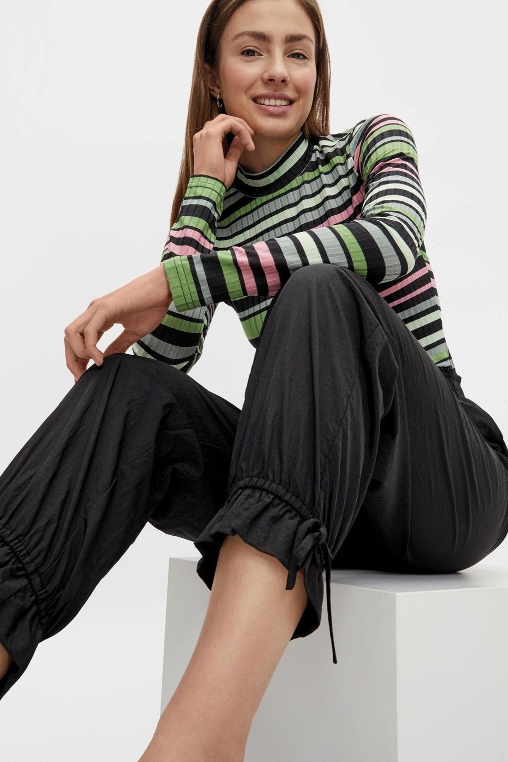 Pantalon à taille haute les silena - noir