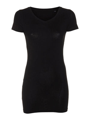 Slim Vneck basic T-shirt - Black