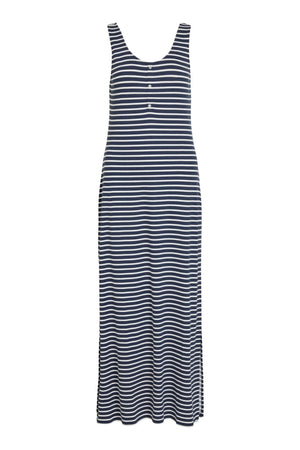 Dell Maxi Robe - Navy Blazer / Blanche-Neige