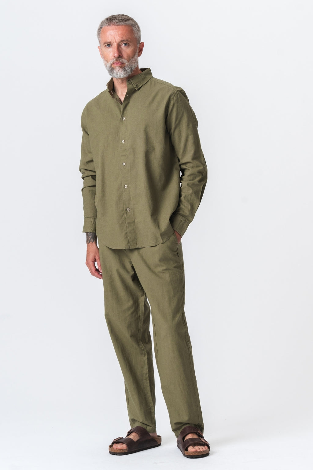 Ensemble de lin (vert) - Forme de package