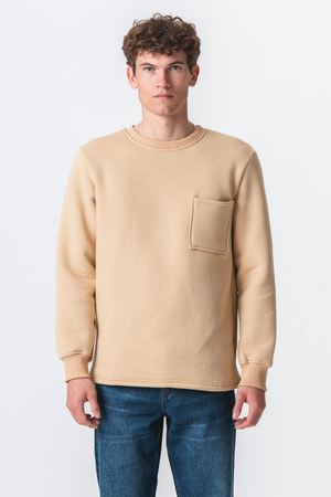 Sweat-shirt de poche Regular Ajustement - beige
