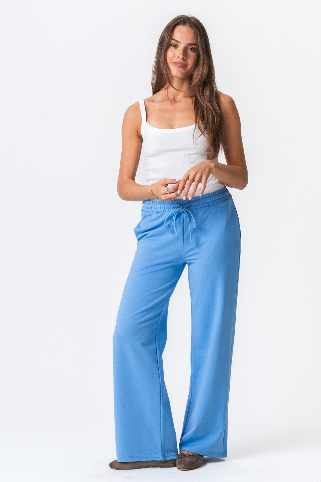 Sweatpants Wide - Light Blue