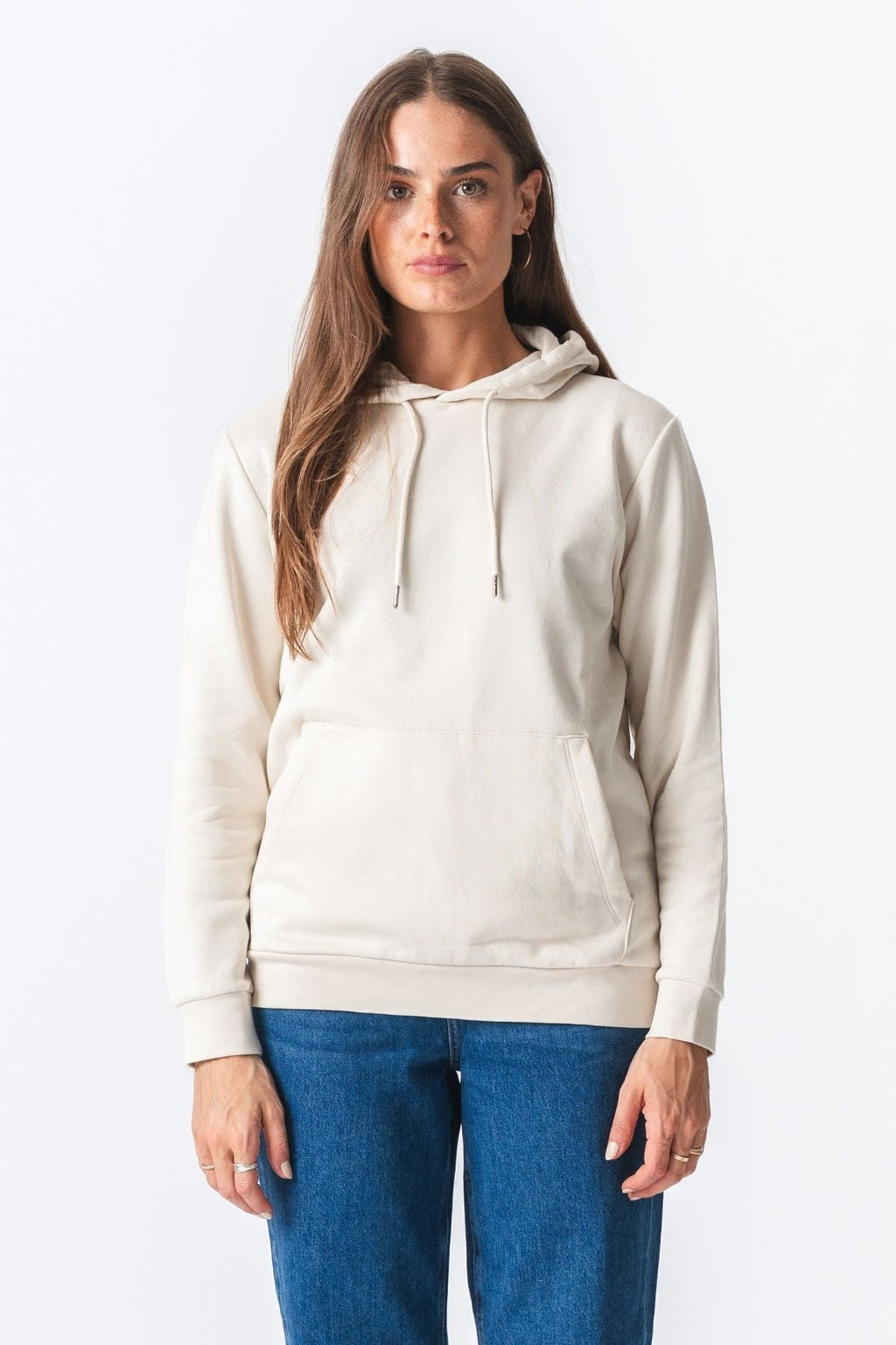 Sweat à capuche de base - beige légère