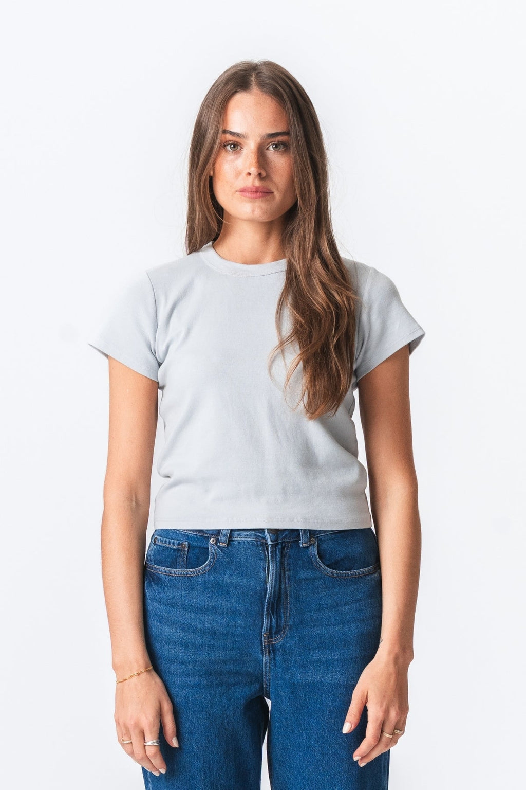 T-shirt court Emily - gris clair
