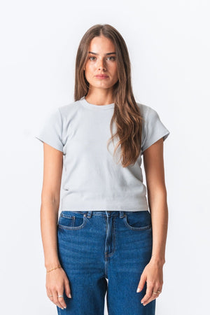 T-shirt court Emily - gris clair