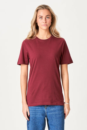 Boyfriend Tee - Burgundy Red