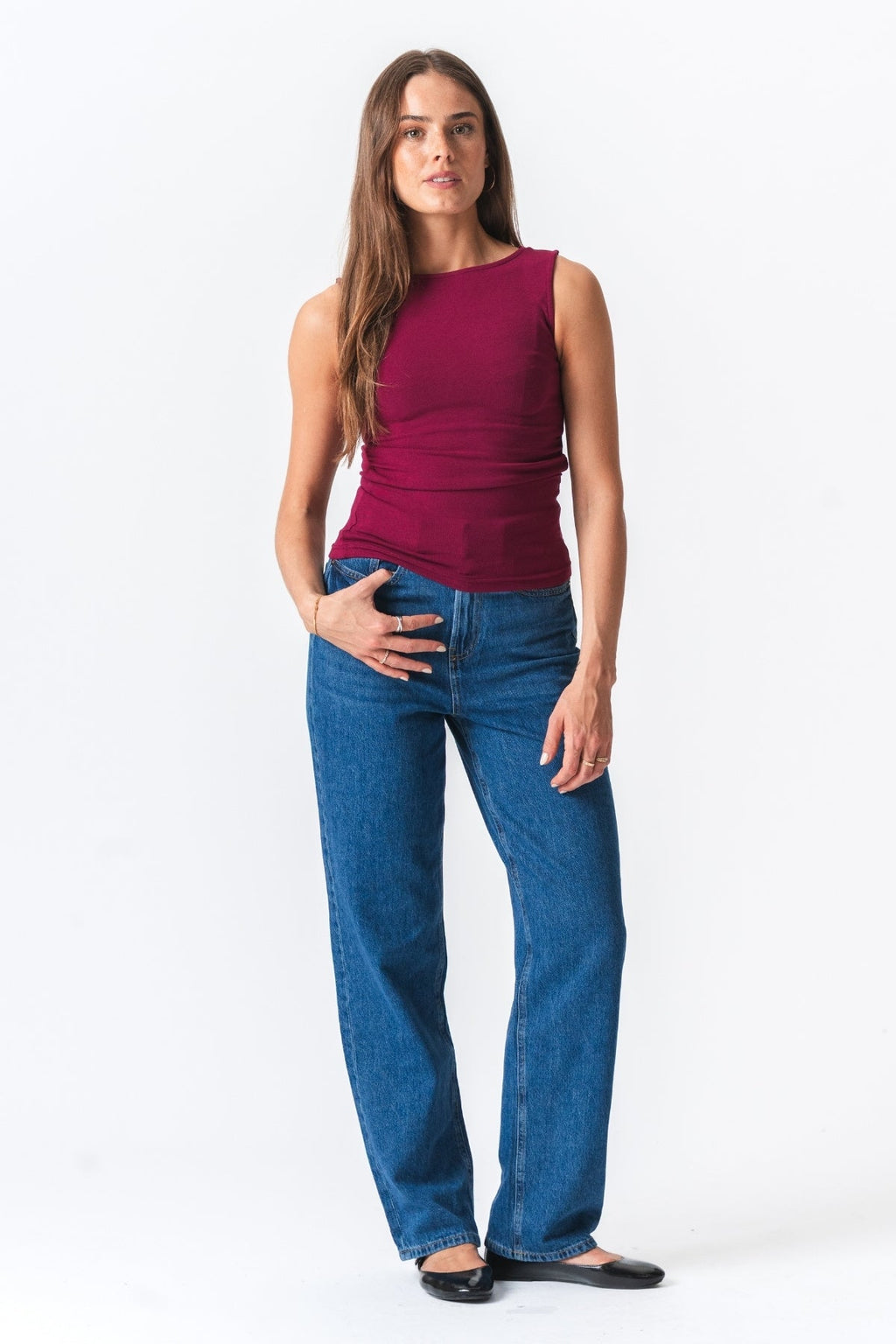 Ellie Top - Burgundy