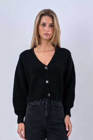 Cardigan à col en V - Noir