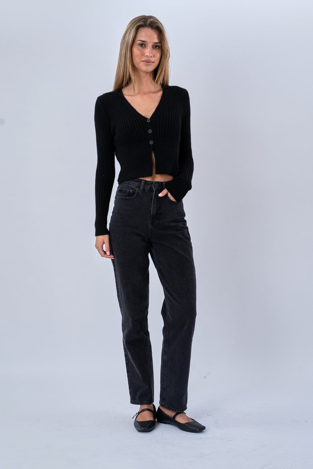 Chemisier Nova Tie en tricot - Noir