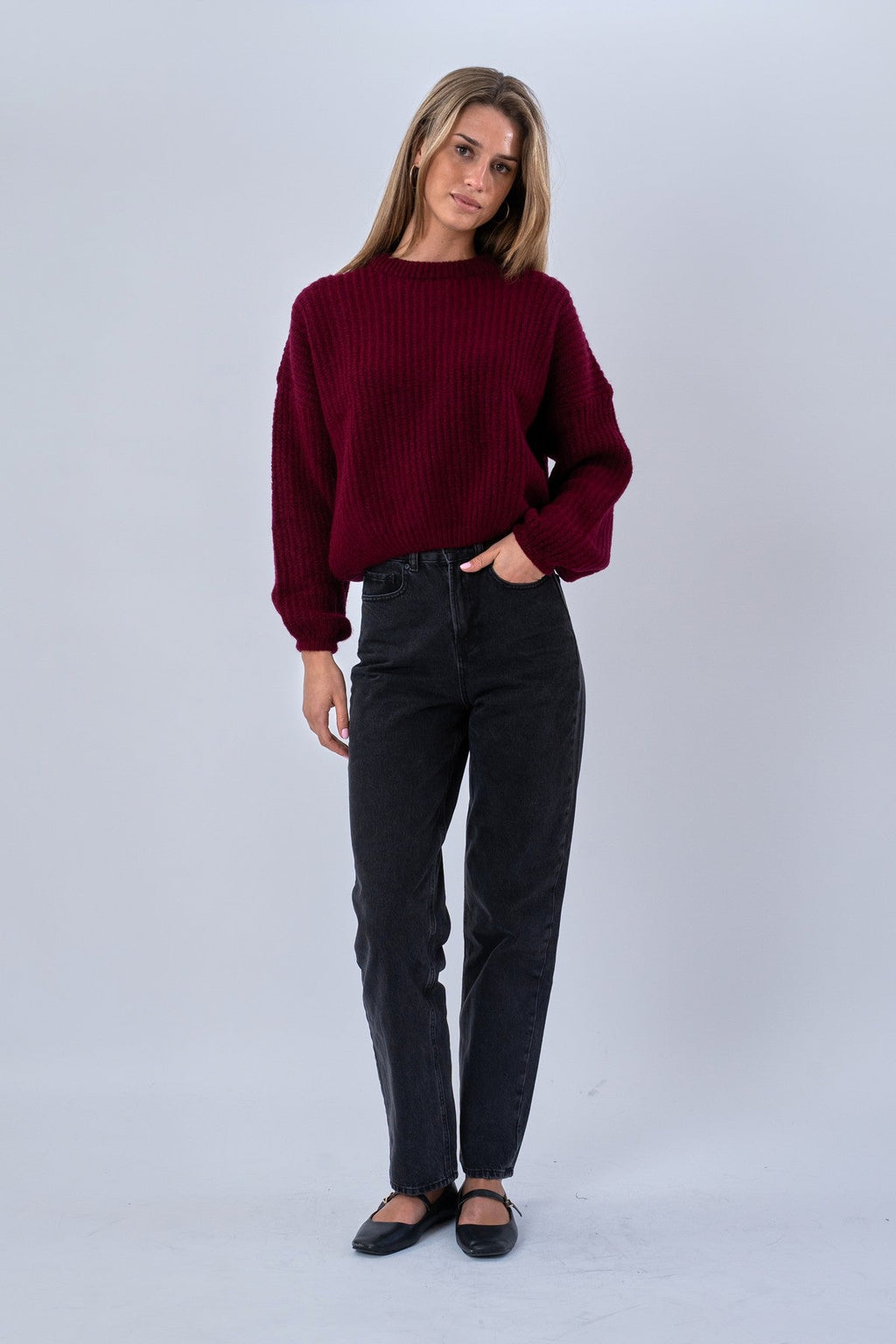 Gabriela Knit - Burgundy