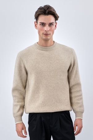 Crewneck Sweater - Beige