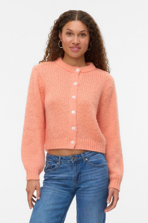 Wilo O-Neck Cardigan - Cantaloup