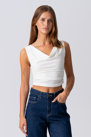 Elisa Waterfall Top - blanc