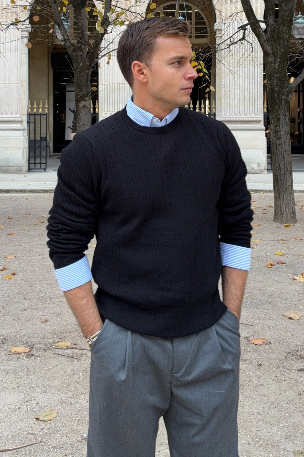 Pullover Cable Knit - Black