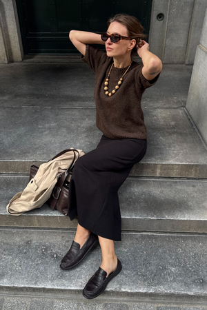 Pillumage en tricot Aggia S / S - Sceau brun