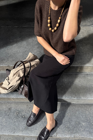 Pillumage en tricot Aggia S / S - Sceau brun