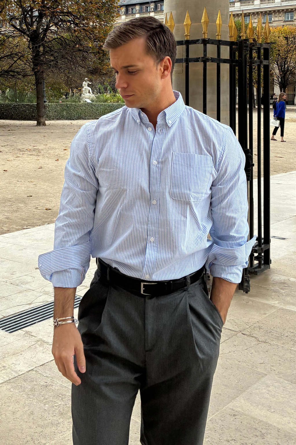 The Original Performance Oxford Shirt - bleu clair / blanc