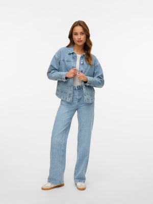 Jamie Denim Shacket - Light Blue Denim