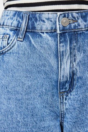 Sky Denim Jorts - Denim bleu moyen