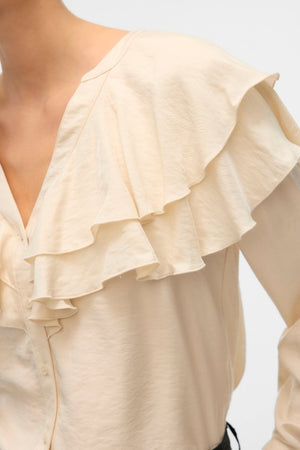 Lizzi Flounce Top - Birch