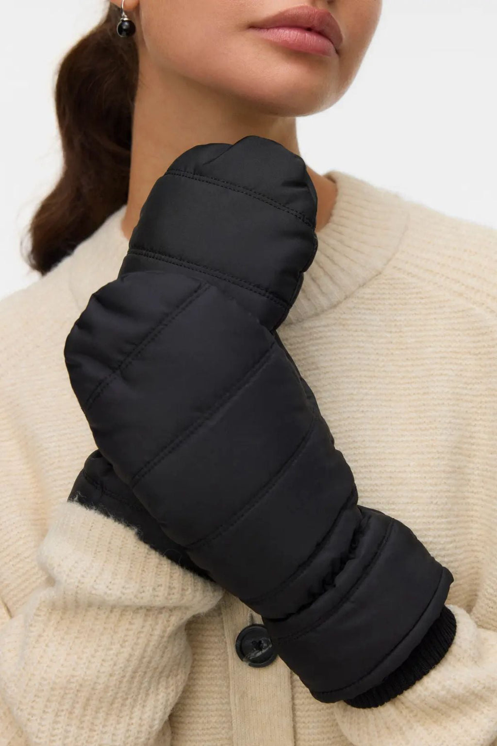 Paula Padded Mittens - Black