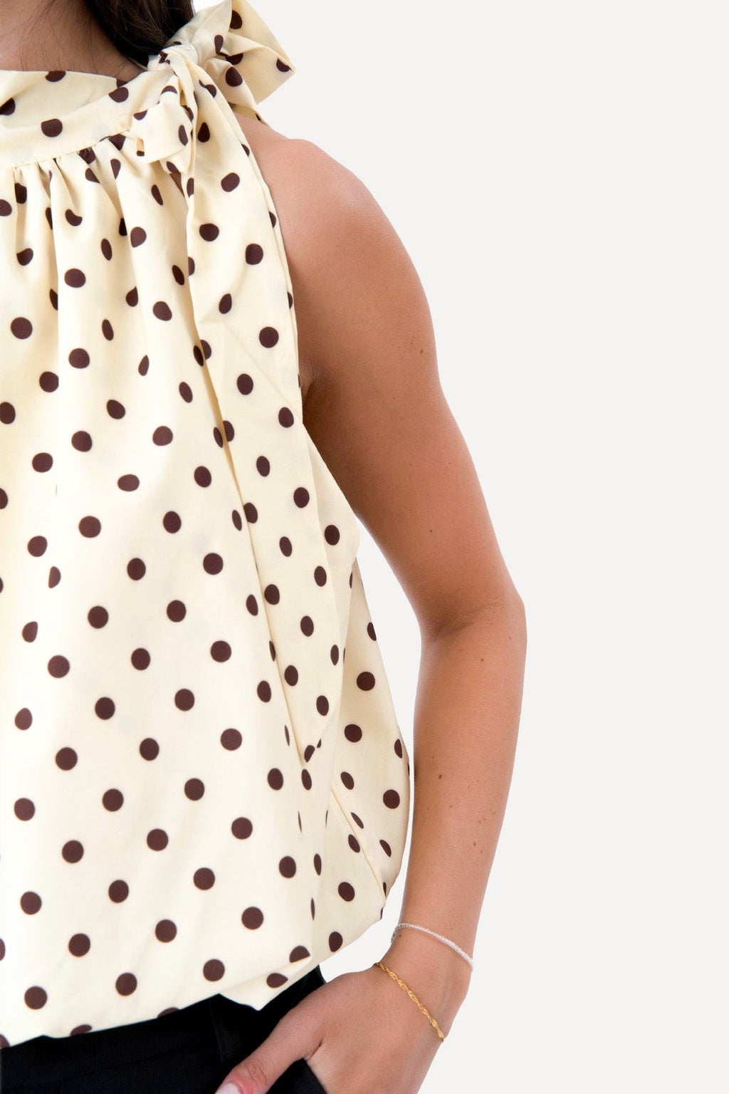 Haut Wilma - Pois Jaune/Marron
