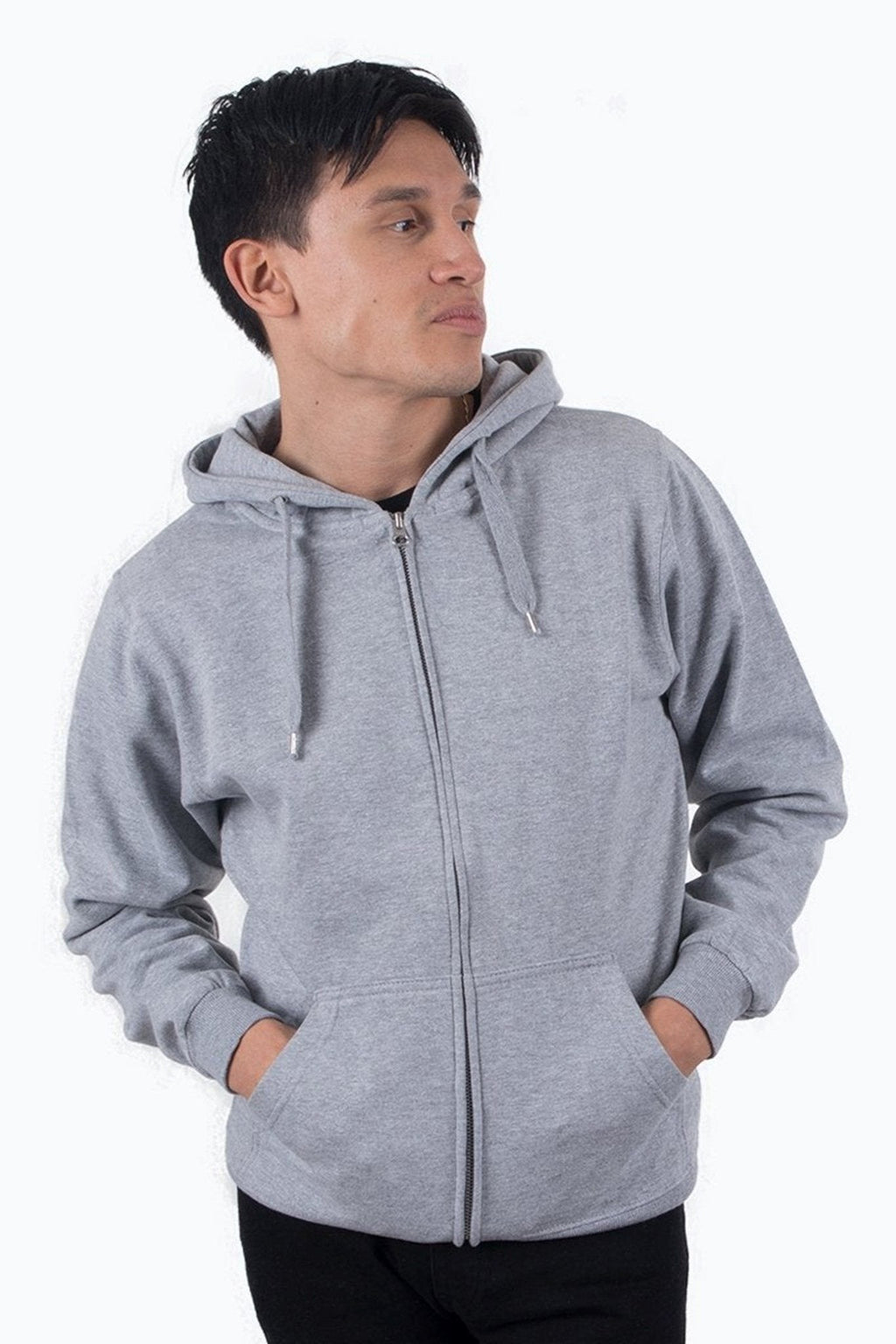 Zip Sweat Hoodie - Light Gray
