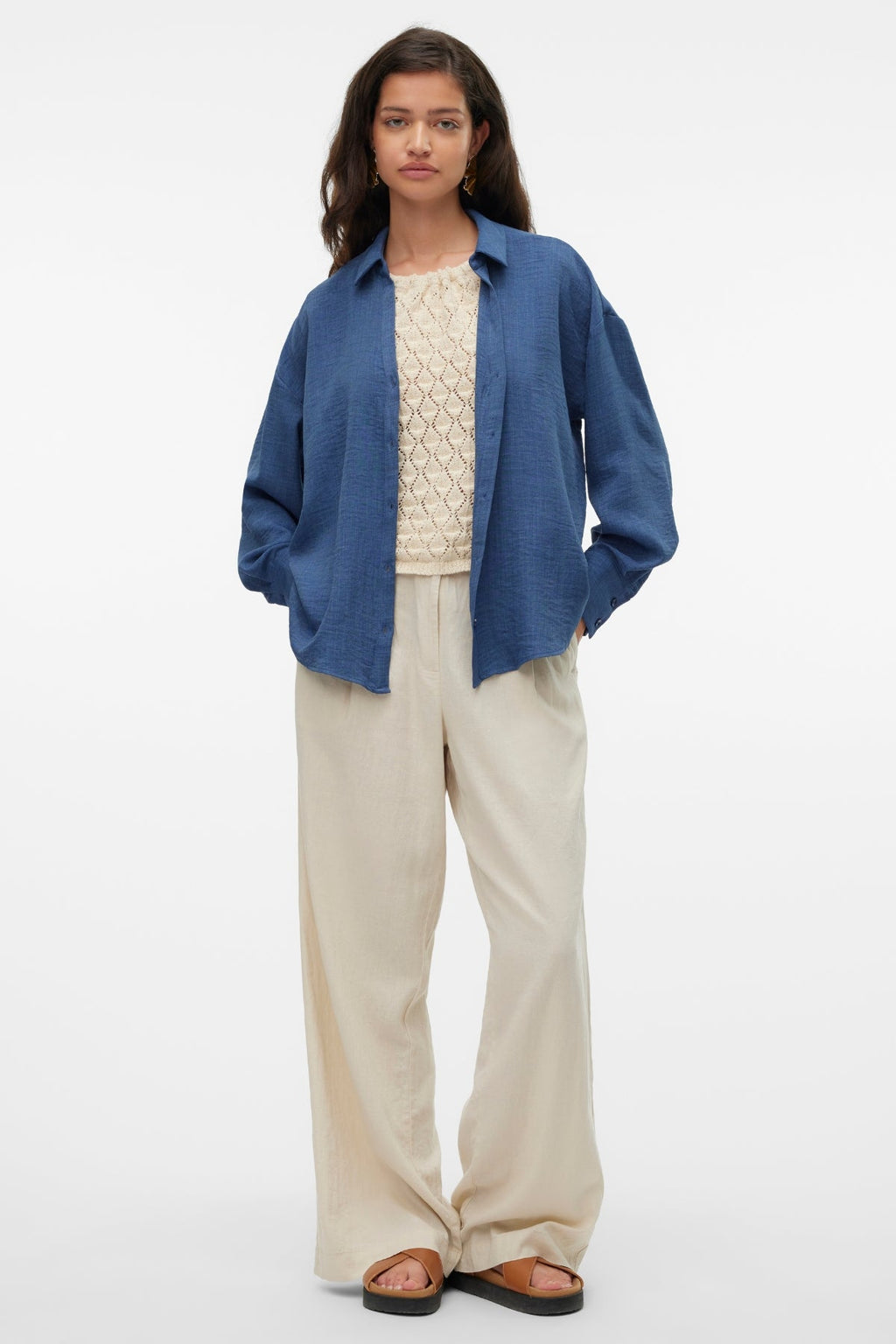 Chemise Melaney Queeny - Denim foncé mélangé