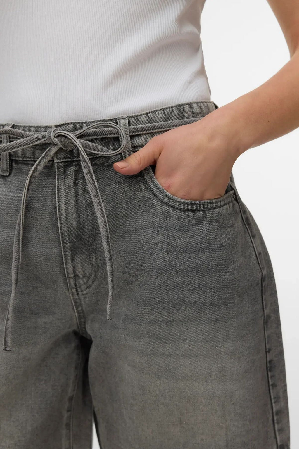 Ceinture de Vienne Shorts Mix - Denim Gris Clair