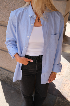 Boyfriend Oxford Shirt - Bleu clair