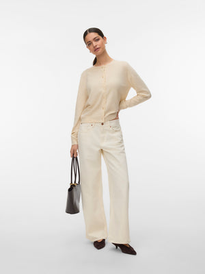 Marina Pointelle Cardigan - Birch