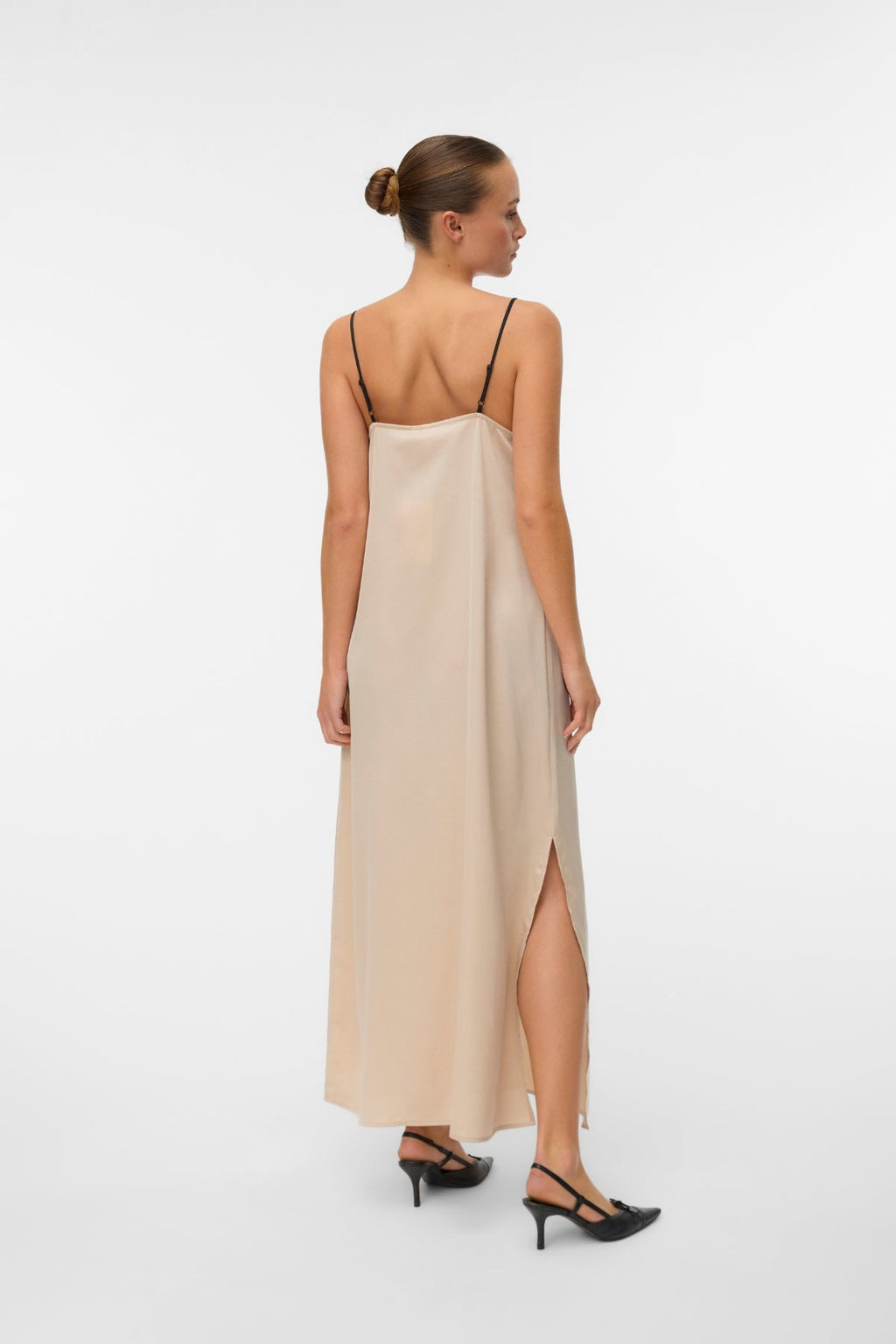 Robe simple à la cheville Joy - Contraste ciment noir