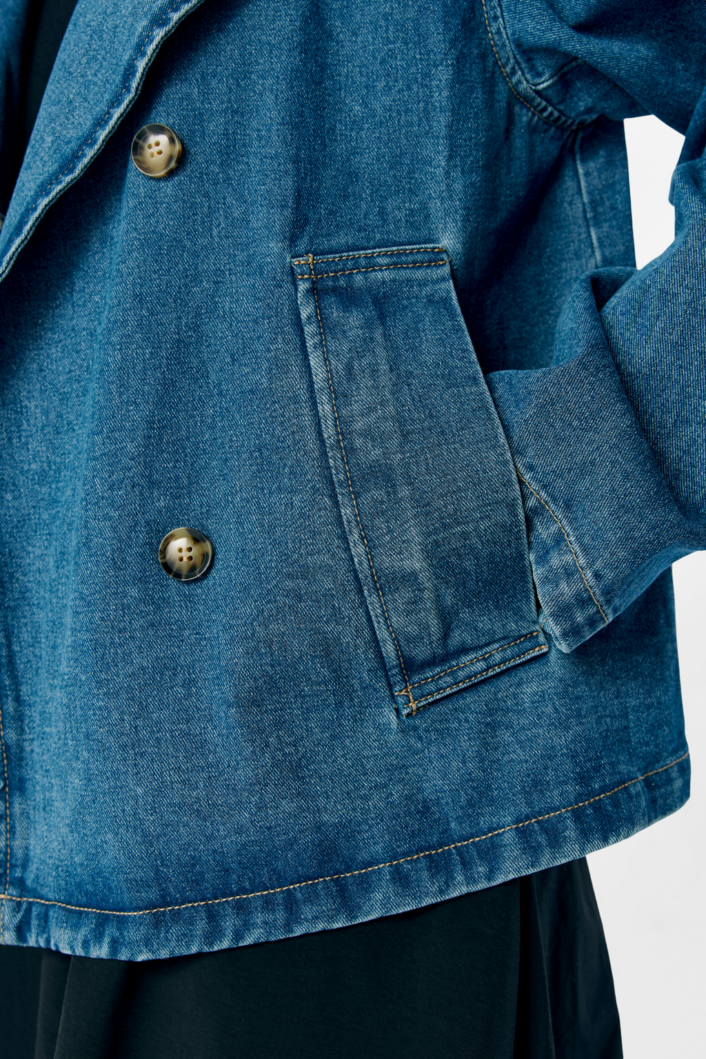 Veste en jean Tilla Gro L / s - Denim bleu moyen
