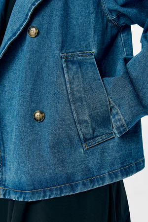 Veste en jean Tilla Gro L / s - Denim bleu moyen