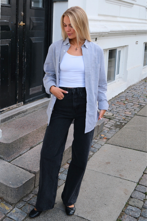 Boyfriend Oxford Shirt - Gray