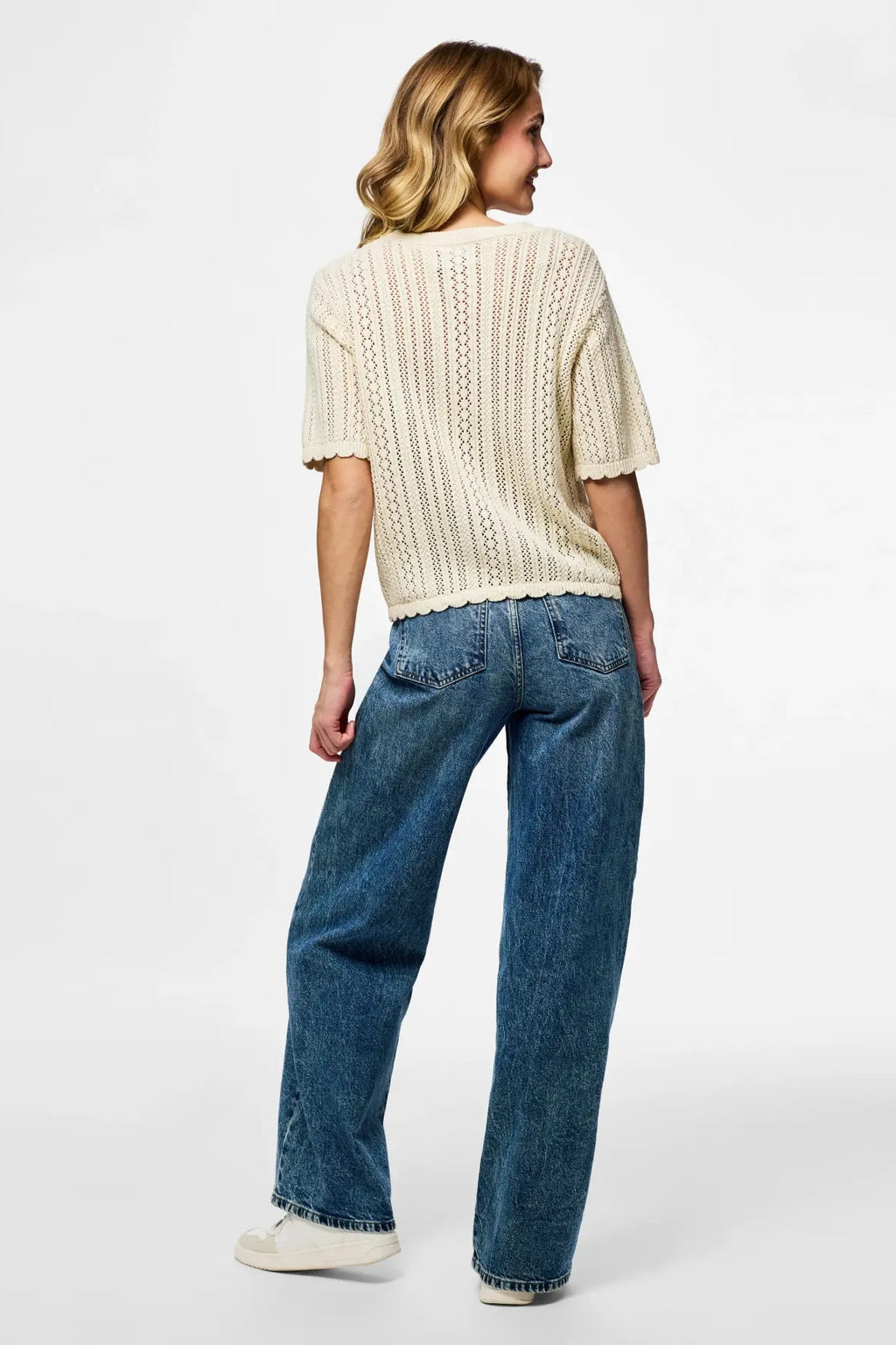 Tricot à col rond Nuka - Bouleau